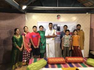 Palghat Ramprasad with a section of his students in Chennai