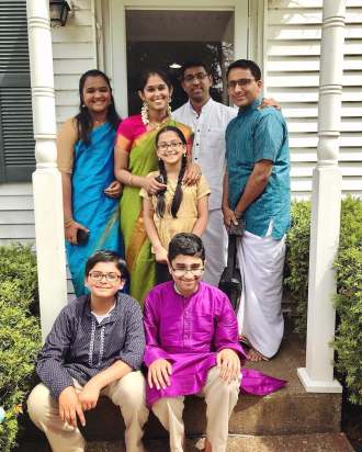 Palghat Ramprasad with a section of his students in the US